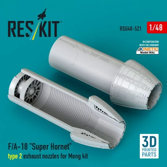 F/A-18 Super Hornet type 2 exhaust nozzles for Meng kit (3D Printed...