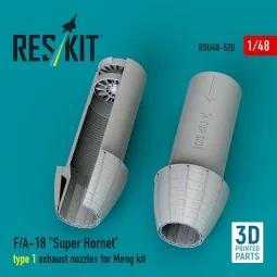F/A-18 Super Hornet type 1 exhaust nozzles for Meng kit (3D Printed...