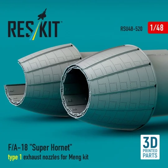 F/A-18 Super Hornet type 1 exhaust nozzles for Meng kit (3D Printed...