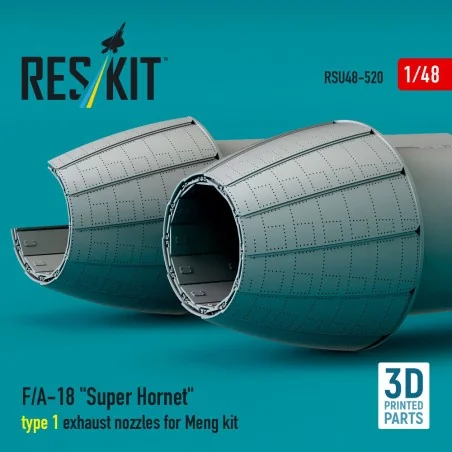 F/A-18 Super Hornet type 1 exhaust nozzles for Meng kit (3D Printed...