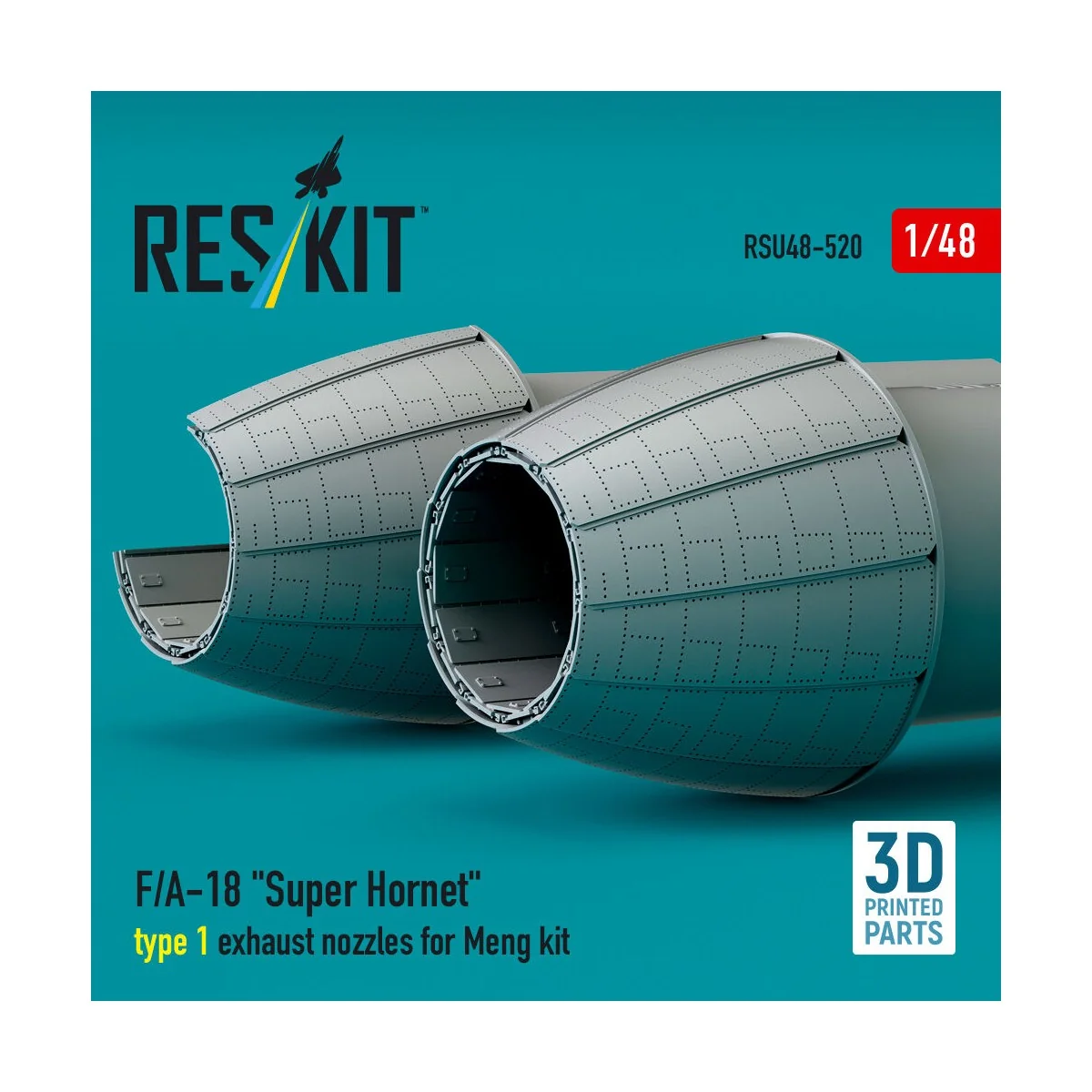 F/A-18 Super Hornet type 1 exhaust nozzles for Meng kit (3D Printed...