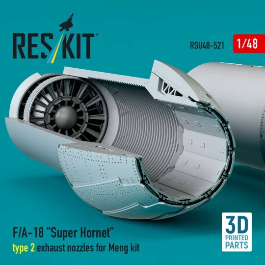 F/A-18 Super Hornet type 2 exhaust nozzles for Meng kit (3D Printed...
