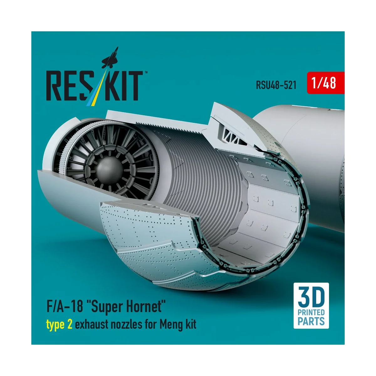 F/A-18 Super Hornet type 2 exhaust nozzles for Meng kit (3D Printed...