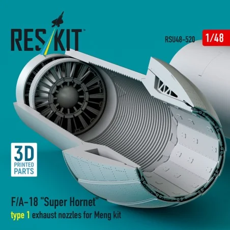 F/A-18 Super Hornet type 1 exhaust nozzles for Meng kit (3D Printed...