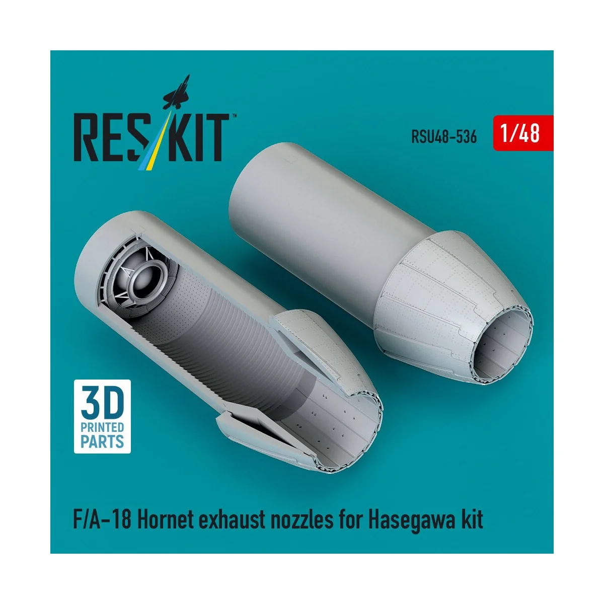 F/A-18 Hornet exhaust nozzles for Hasegawa kit (3D Printed), 1/48 -...