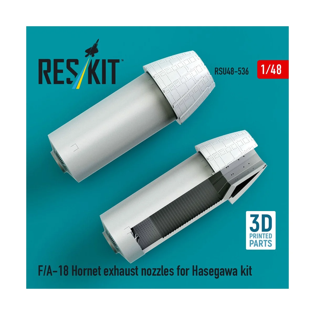 F/A-18 Hornet exhaust nozzles for Hasegawa kit (3D Printed), 1/48 -...