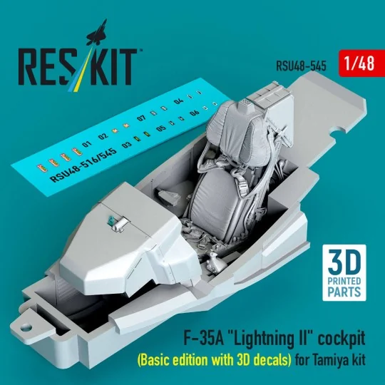 F-35A Lightning II cockpit (Basic edition with 3D decals) for Tamiy... F-35A Lightning II cockpit (Basic edition with 3D decals) for Tamiy...