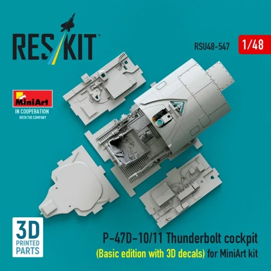 P-47D-10/11 Thunderbolt cockpit (Basic edition with 3D decals) for ...