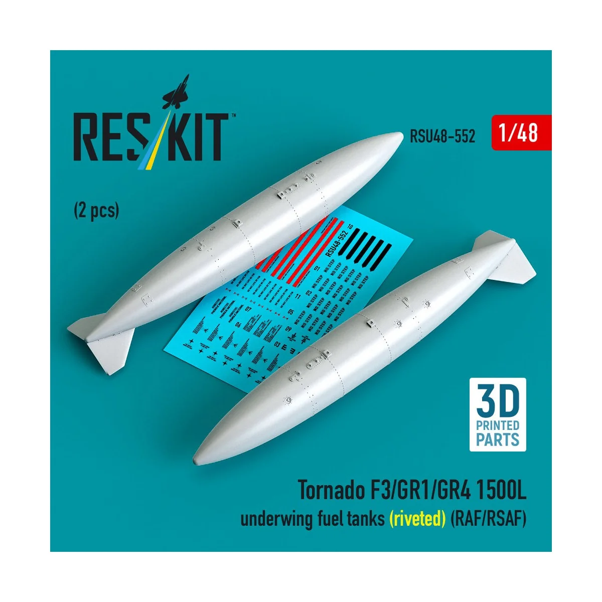 Tornado F3/GR1/GR4 1500L underwing fuel tanks (riveted) (RAF/RSAF) ...
