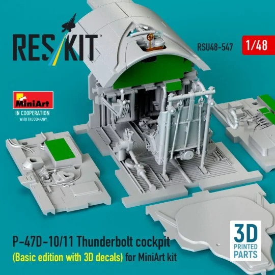 P-47D-10/11 Thunderbolt cockpit (Basic edition with 3D decals) for ...