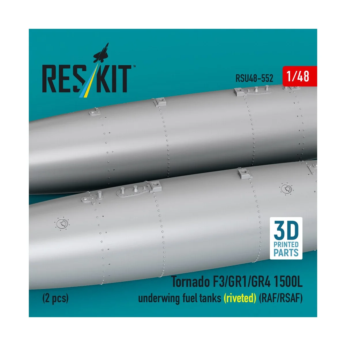 Tornado F3/GR1/GR4 1500L underwing fuel tanks (riveted) (RAF/RSAF) ...