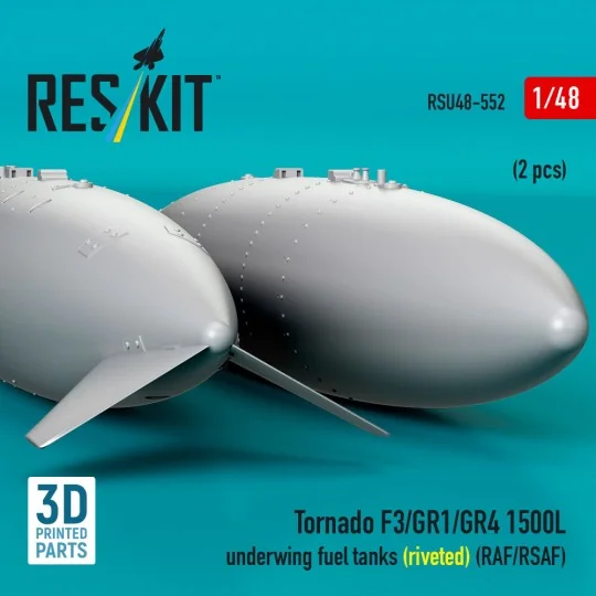Tornado F3/GR1/GR4 1500L underwing fuel tanks (riveted) (RAF/RSAF) ...