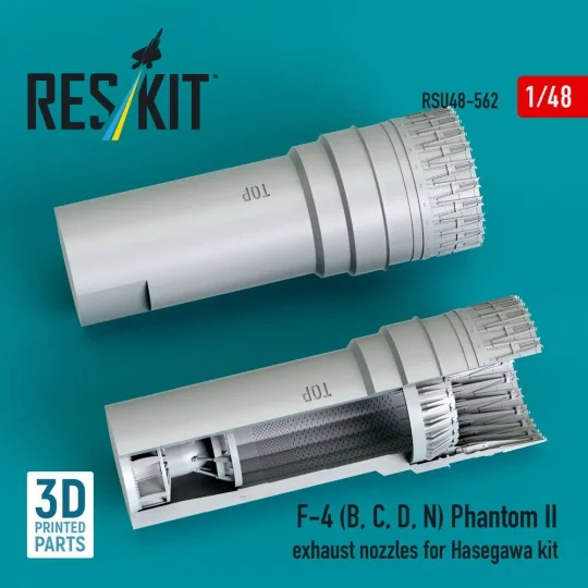 F-4 (B, C, D, N) Phantom II exhaust nozzles for Hasegawa kit (3D Pr... F-4 (B, C, D, N) Phantom II exhaust nozzles for Hasegawa kit (3D Pr...