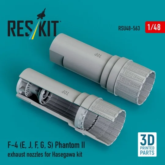F-4 (E, J, F, G, S) Phantom II exhaust nozzles for Hasegawa kit (3D... F-4 (E, J, F, G, S) Phantom II exhaust nozzles for Hasegawa kit (3D...