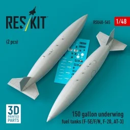 150 gallon underwing fuel tanks (2 pcs) (F-5E/F/N, F-20, AT-3) (3D ...