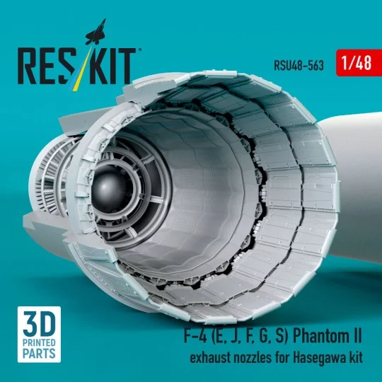 F-4 (E, J, F, G, S) Phantom II exhaust nozzles for Hasegawa kit (3D... F-4 (E, J, F, G, S) Phantom II exhaust nozzles for Hasegawa kit (3D...