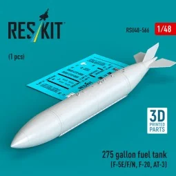275 gallon fuel tank (F-5E/F/N, F-20, AT-3) (1 pcs) (3D Printed), 1...