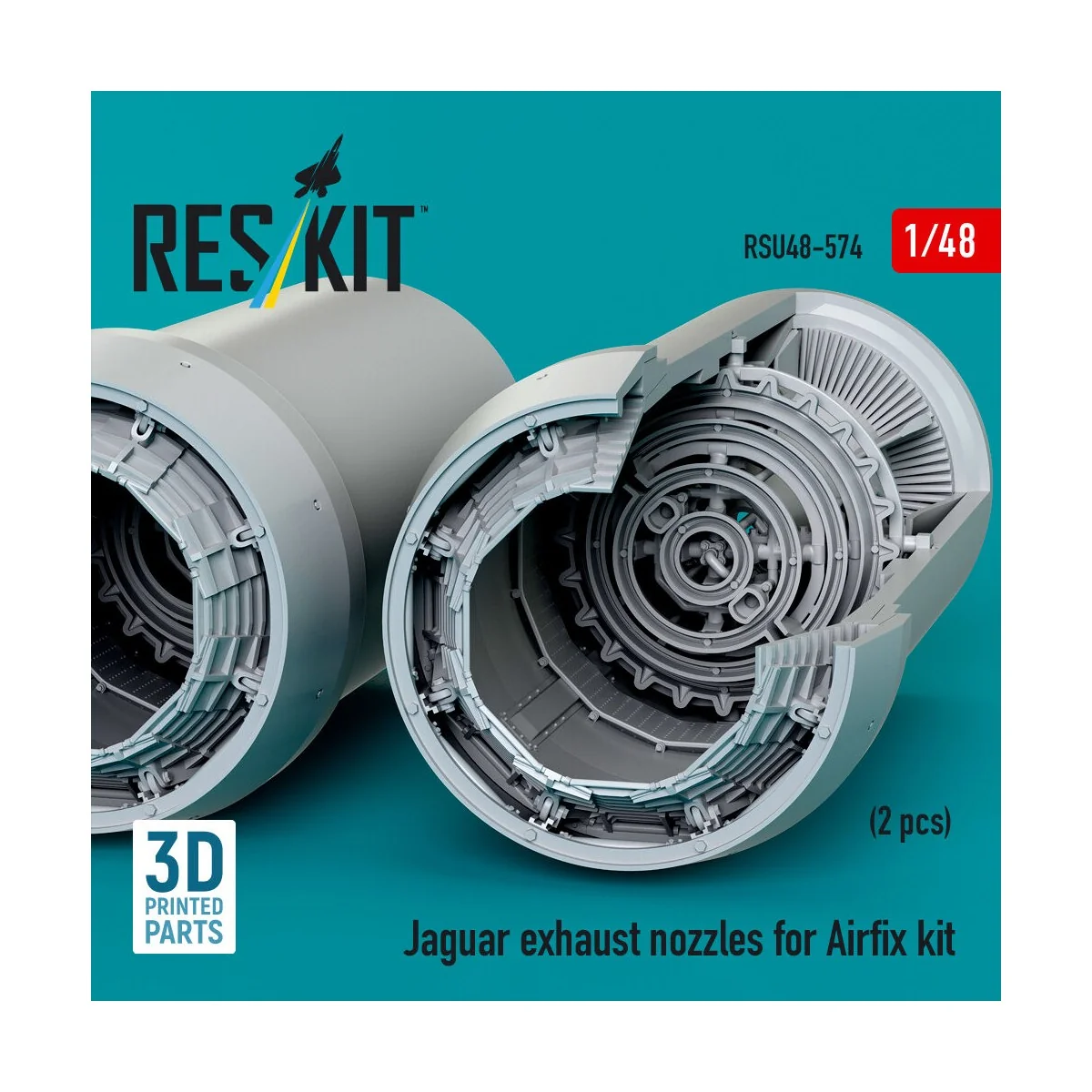 Jaguar exhaust nozzles for Airfix kit (3D Printed), 1/48 - ResKit M...