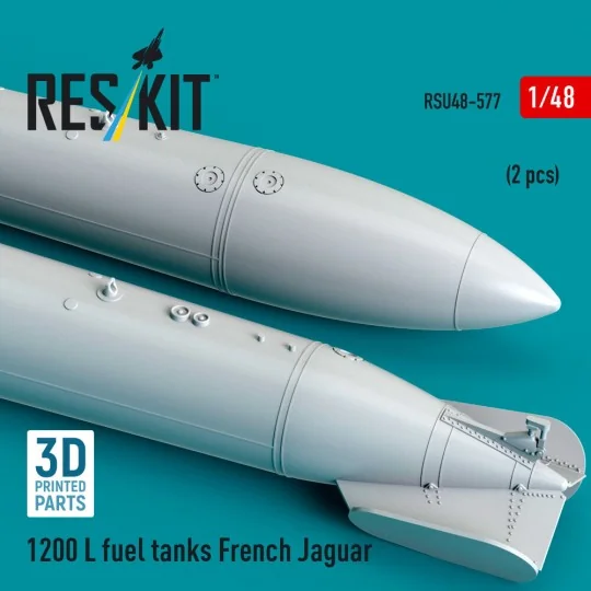 1200 L fuel tanks French Jaguar (2 pcs) (3D Printed), 1/48 - ResKit...