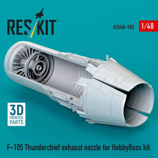 F-105 Thunderchief exhaust nozzle for HobbyBoss kit (3D Printed), 1...