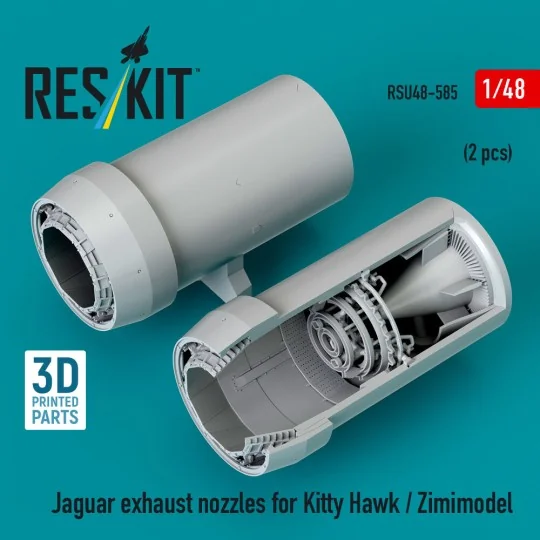 Jaguar exhaust nozzles for Kitty Hawk / Zimimodel (3D Printed), 1/4...