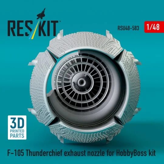 F-105 Thunderchief exhaust nozzle for HobbyBoss kit (3D Printed), 1...