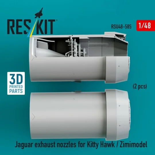 Jaguar exhaust nozzles for Kitty Hawk / Zimimodel (3D Printed), 1/4...