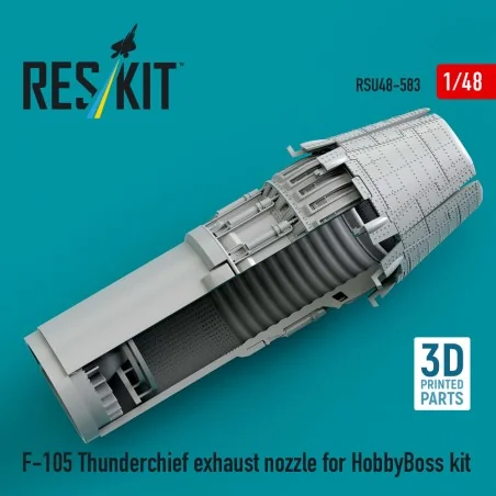 F-105 Thunderchief exhaust nozzle for HobbyBoss kit (3D Printed), 1...