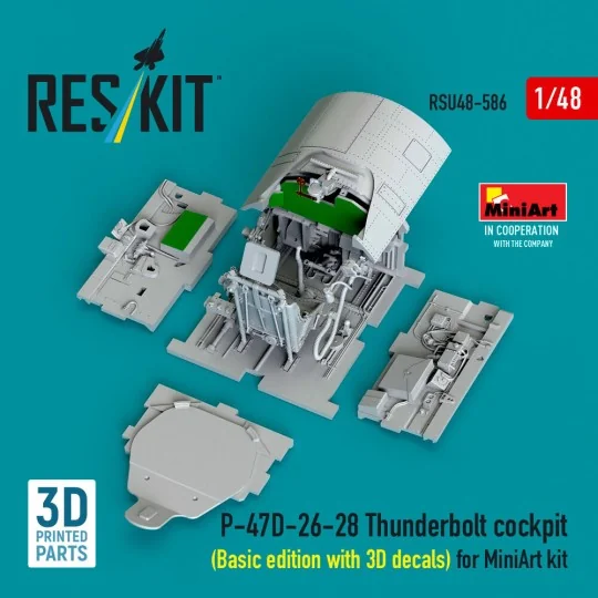 P-47D-26-28 Thunderbolt cockpit (Basic edition with 3D decals) for ...