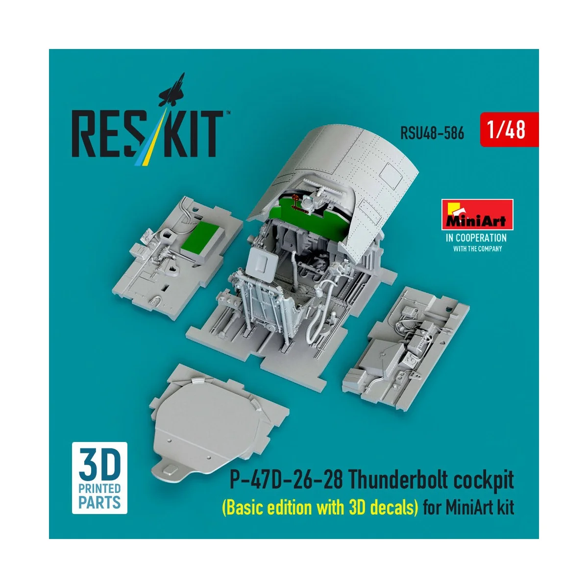 P-47D-26-28 Thunderbolt cockpit (Basic edition with 3D decals) for ...