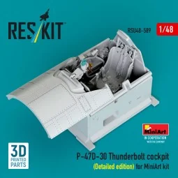 P-47D-30 Thunderbolt cockpit (Detailed edition) for MiniArt kit (3D...