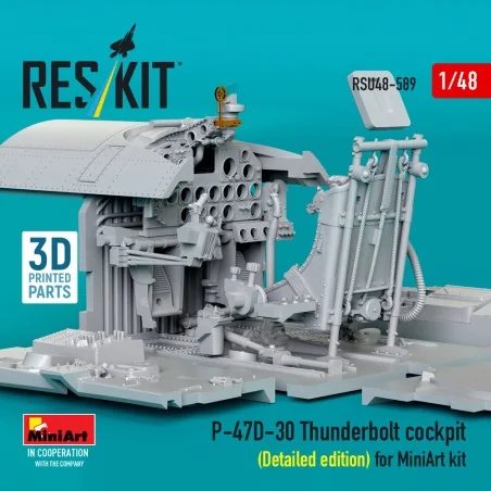 P-47D-30 Thunderbolt cockpit (Detailed edition) for MiniArt kit (3D...