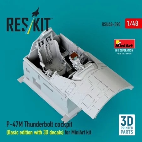 P-47M Thunderbolt cockpit (Basic edition with 3D decals) for MiniAr...