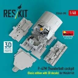 P-47M Thunderbolt cockpit (Basic edition with 3D decals) for MiniAr... 2
