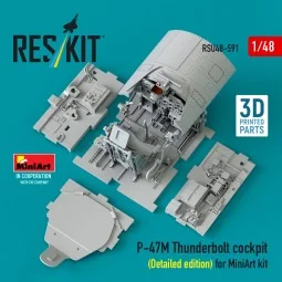 P-47M Thunderbolt cockpit (Detailed edition) for MiniArt kit (3D Pr... 2