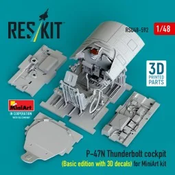 P-47N Thunderbolt cockpit (Basic edition with 3D decals) for MiniAr... 2