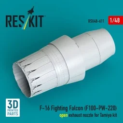 F-16 Fighting Falcon (F100-PW-220) open exhaust nozzle for Tamiya k...