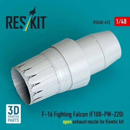 F-16 Fighting Falcon (F100-PW-220) open exhaust nozzle for Kinetic ...