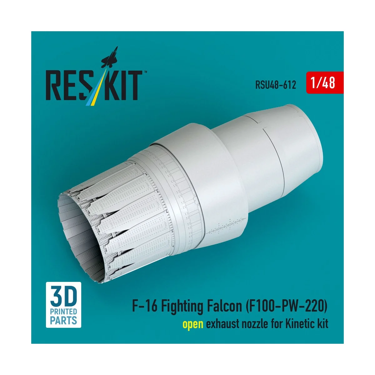F-16 Fighting Falcon (F100-PW-220) open exhaust nozzle for Kinetic ...