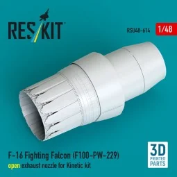 F-16 Fighting Falcon (F100-PW-229) open exhaust nozzle for Kinetic ...