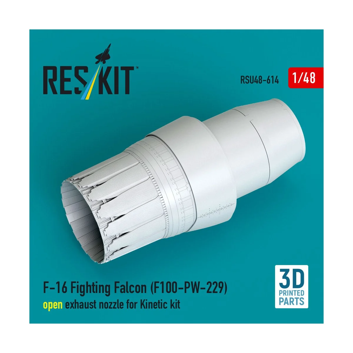 F-16 Fighting Falcon (F100-PW-229) open exhaust nozzle for Kinetic ...