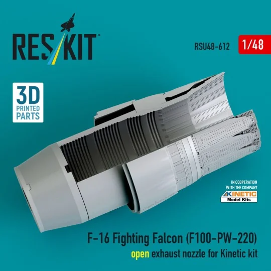 F-16 Fighting Falcon (F100-PW-220) open exhaust nozzle for Kinetic ...