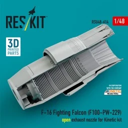 F-16 Fighting Falcon (F100-PW-229) open exhaust nozzle for Kinetic ... 2