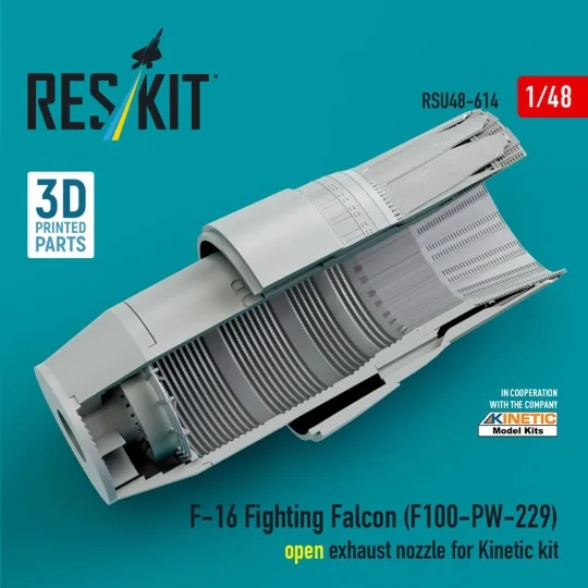 F-16 Fighting Falcon (F100-PW-229) open exhaust nozzle for Kinetic ...