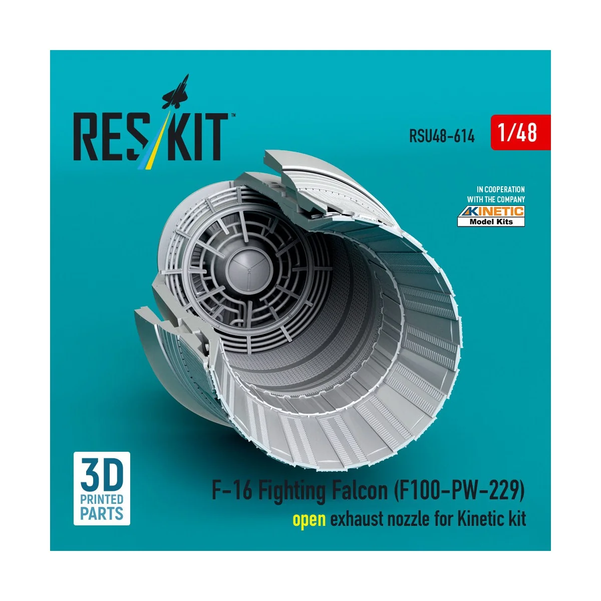 F-16 Fighting Falcon (F100-PW-229) open exhaust nozzle for Kinetic ...