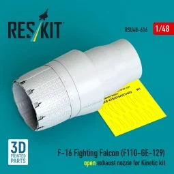 F-16 Fighting Falcon (F110-GE-129) open exhaust nozzle for Kinetic ...