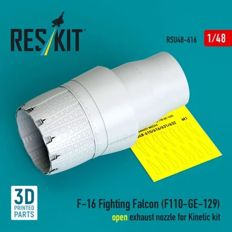 F-16 Fighting Falcon (F110-GE-129) open exhaust nozzle for Kinetic ...