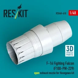 F-16 Fighting Falcon (F100-PW-229) open exhaust nozzle for Hasegawa...