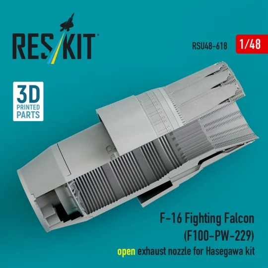 F-16 Fighting Falcon (F100-PW-229) open exhaust nozzle for Hasegawa...