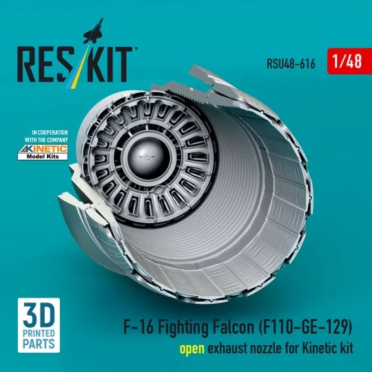 F-16 Fighting Falcon (F110-GE-129) open exhaust nozzle for Kinetic ...